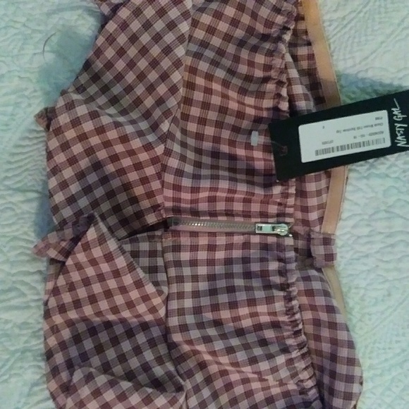New NastyGal plaid  crop top SALE! - Picture 2 of 3